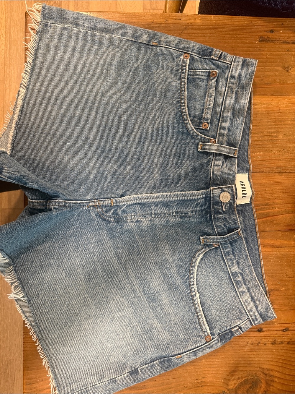 Agolde Light Blue Denim Cutoff Shorts NWOT
